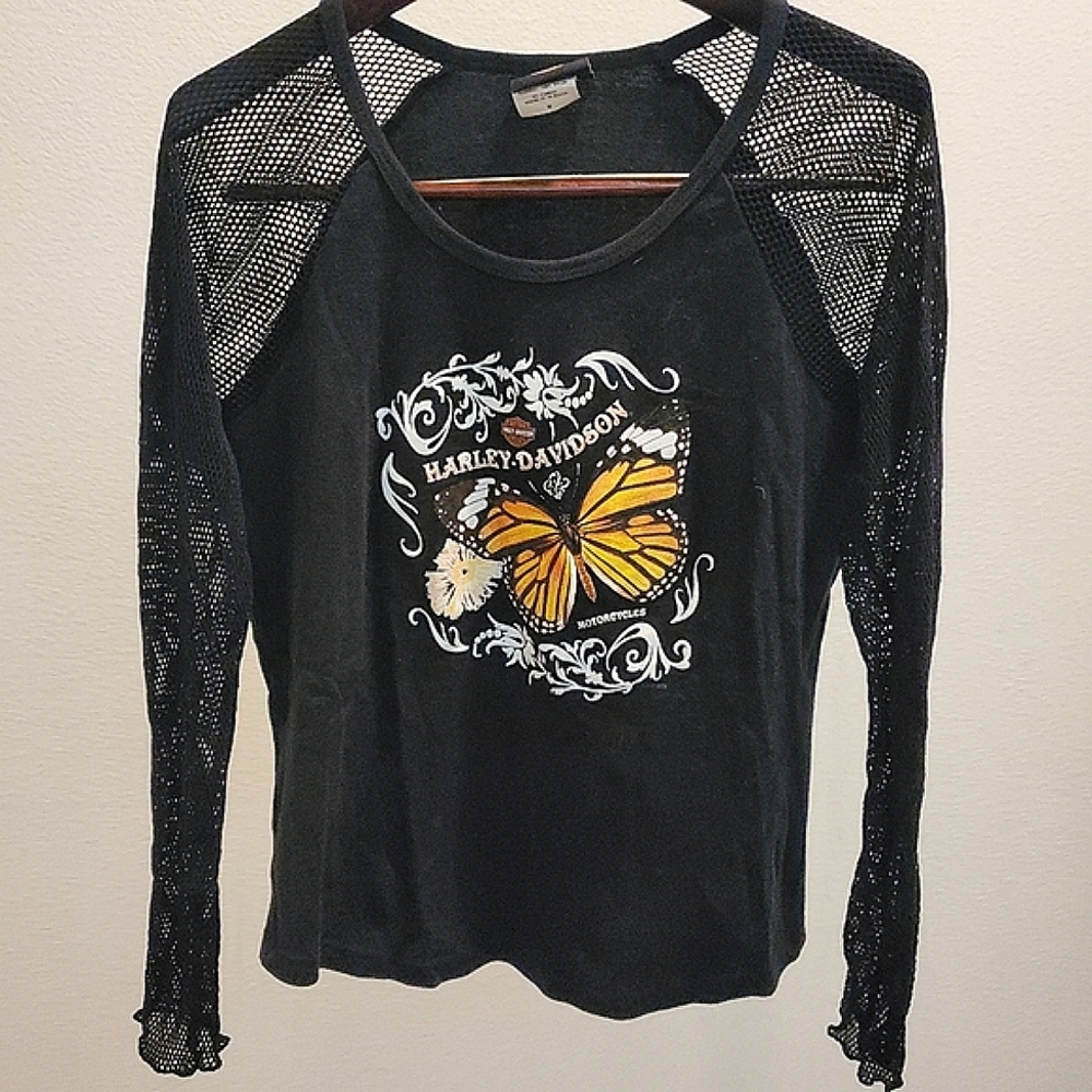 RARE 04' 🦋FISHNET HARLEY LONG SLEEVE